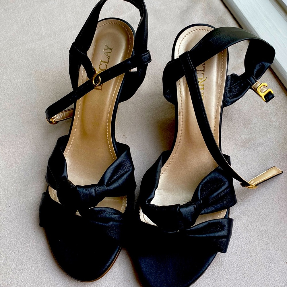 Barclay Japanese made leather wedge sandal